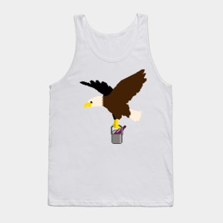 Eagle delivering a bottle of wine Tank Top